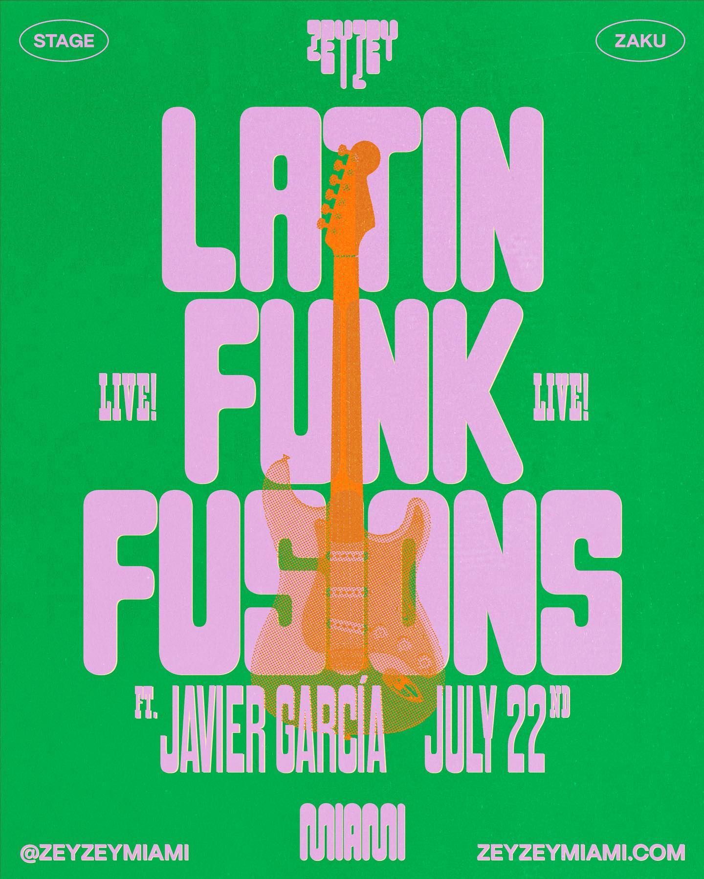Join us for the eclectic rhythms of Javier Garcia this Saturday, July 22nd. From collaborations with Nelly Furtado to Ricky Martin, Garcia's sound is a unique blend of genres  that's uniquely diverse. Ticket in bio. #ZeyZeyMiami #MiamiMusicScene