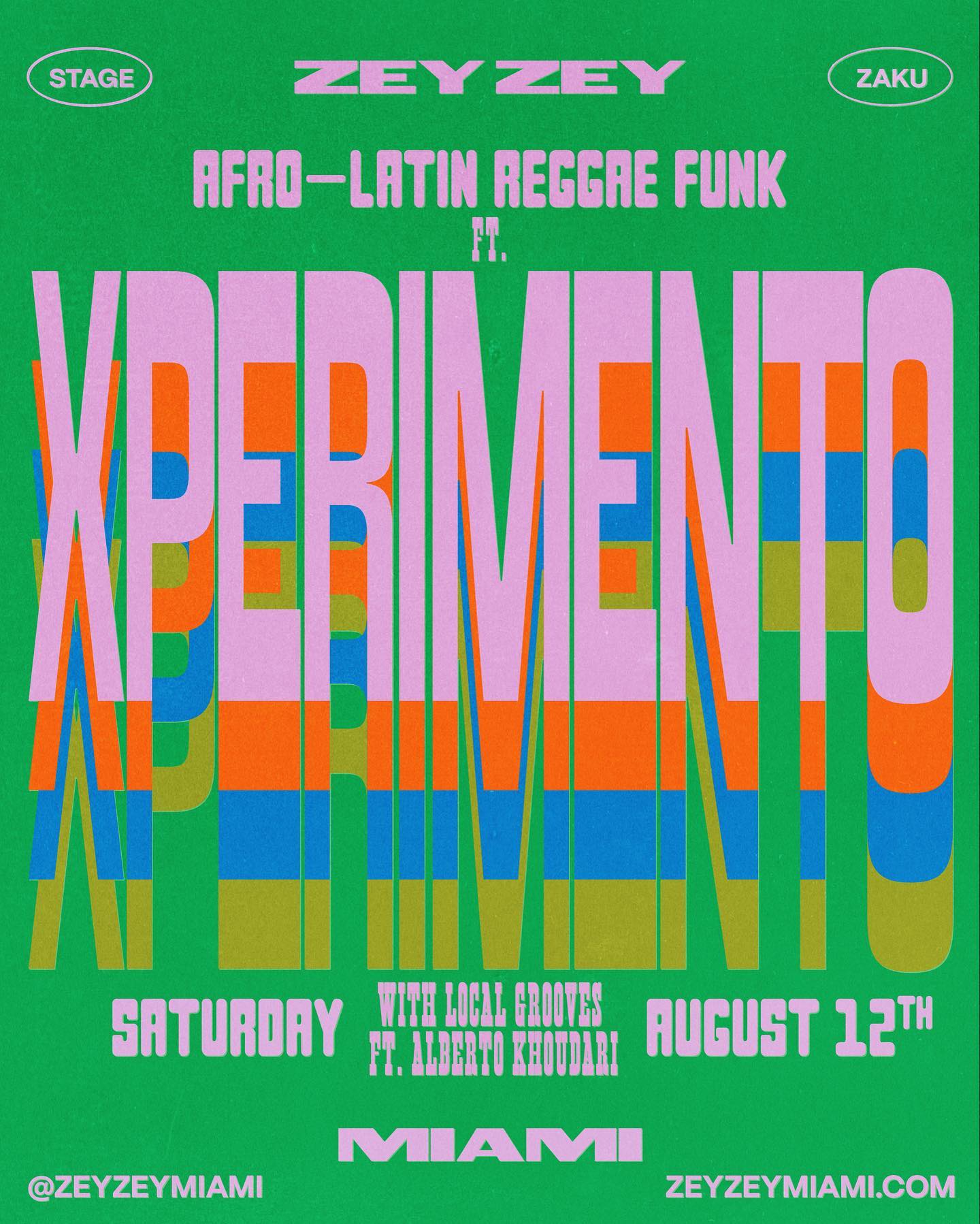 Afro Latin beats, Reggae vibes, Funky grooves – all at ZeyZey this Saturday with @wearexperimento