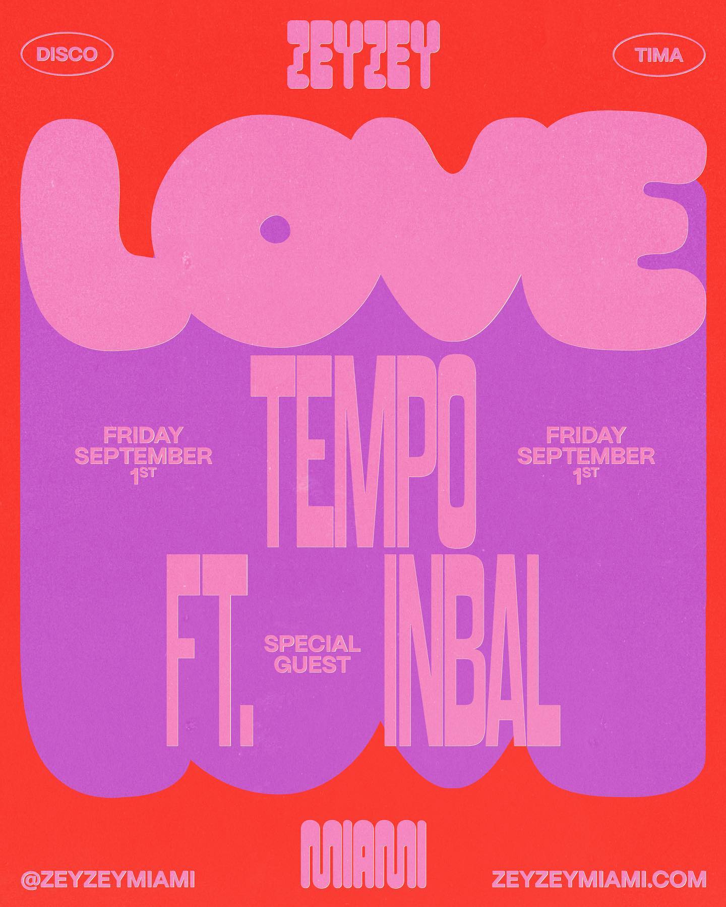 Friday @thelovetempo takes over at 10pm with special guest @inballankry Let's dance the night away! Ticket link in bio. #zeyzeymiami #miamimusicscene